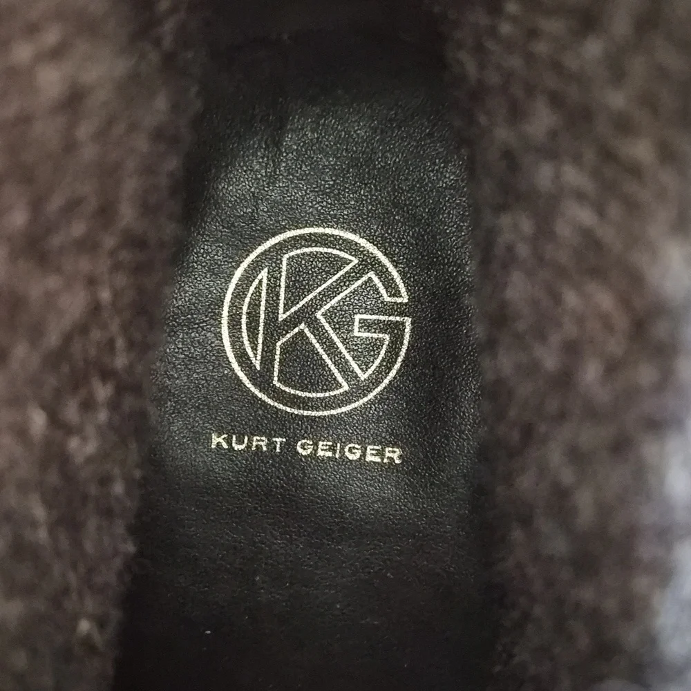 Like NEW Kurt Geiger Men's Black Leather Boots 43 9.5 - Picture 10 of 10